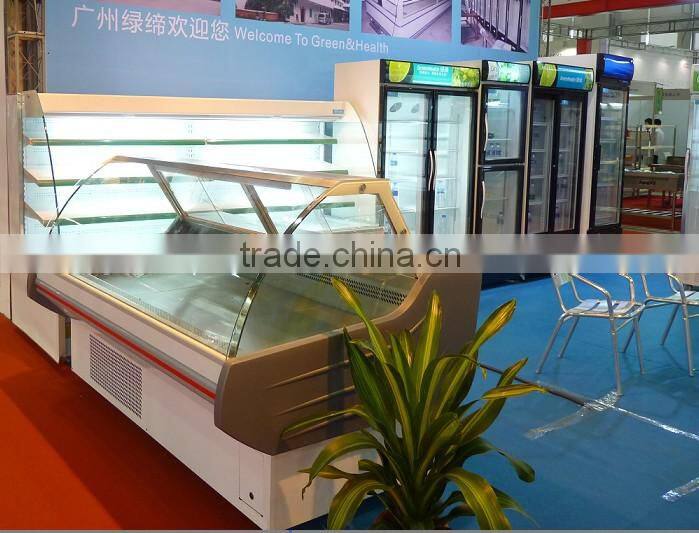 Counter Type Display Cabinet with cambered and liftable glass cover