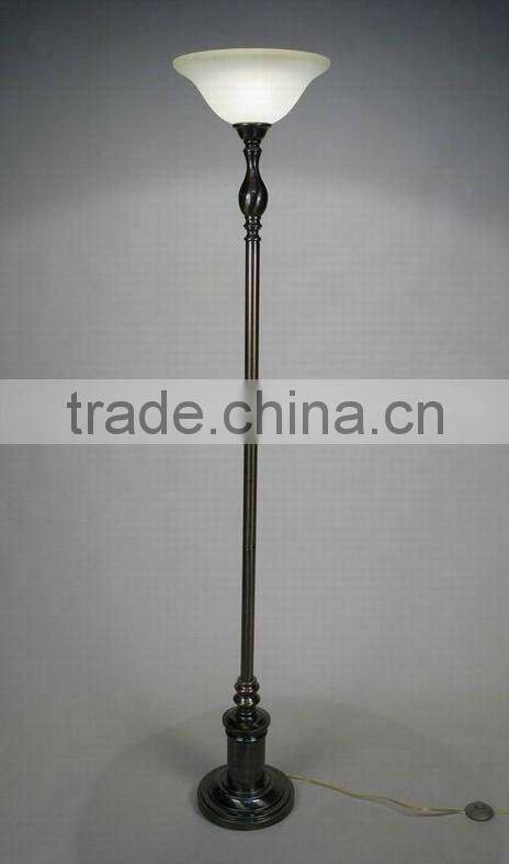E27 Floor uplight/floor lamp for wholesale with glass lamp shade