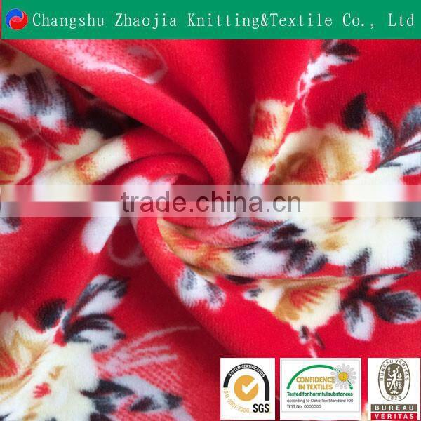 Wholesale soft custom print softextile velvet fabric manufacture ZJ042