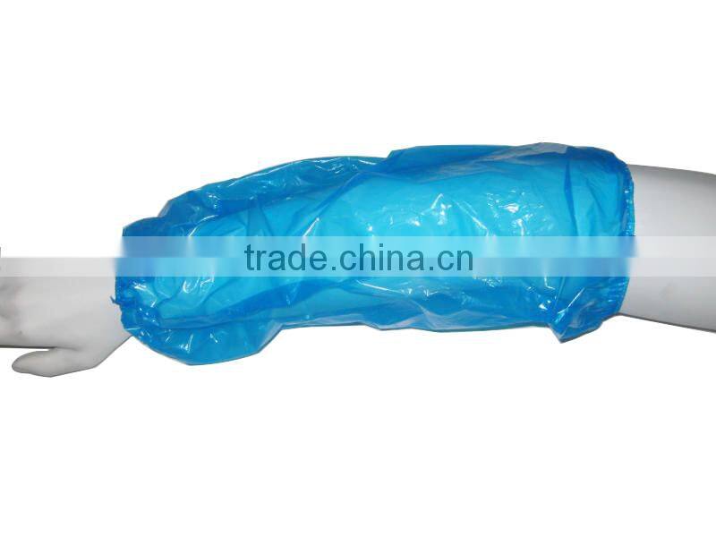 Blue Color Disposable Working Oversleeves with Elastic