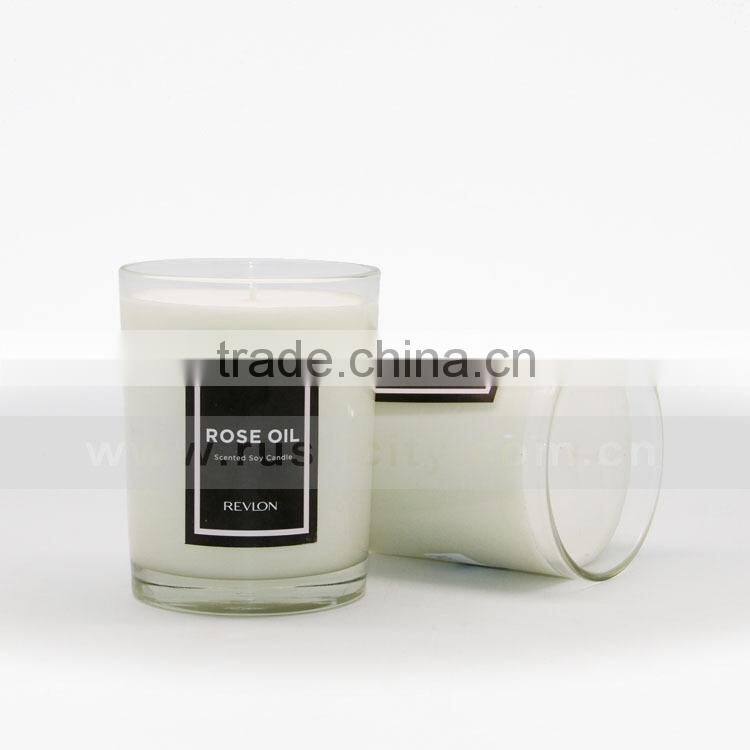 high quality natural oil soy massage candles in ceramic vessal