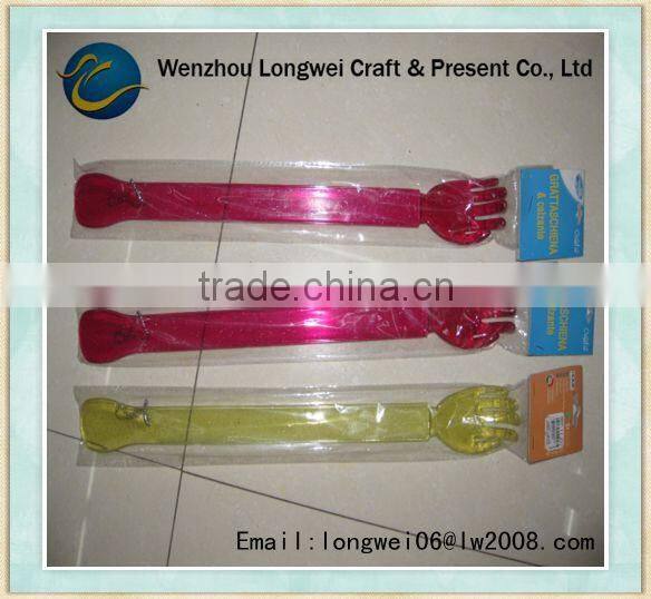long handled plastic shoehorn/make a shoe horn