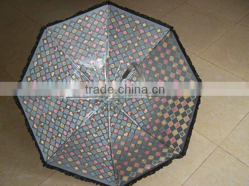 promotional 16 K straight gift outdoor transparent umbrella