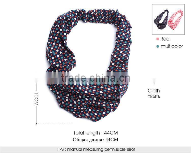 2015 Trendy fashion handmade fabric hair accessories, multi color headband for girl