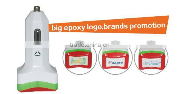Best design 5V 2.1A 3.1A mini usb car charger adapter for Iphone Samsung