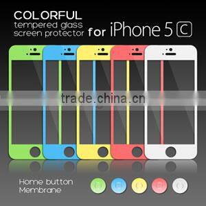 The World Best Quality Colorful Tempered Glass Screen Protector For iPhone 4 4S 5 5C 5S