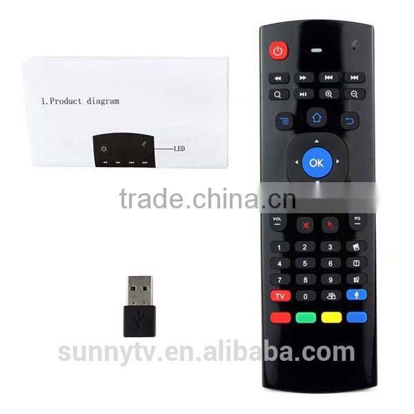 Factory price 2.4G Remote Control Air Mouse Wireless Keyboard gamer With IR Learning Mode fly Mouse Remote control tv box Media