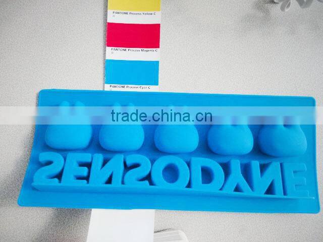 Very Cute tooth shapped blue silicone mold for sweets