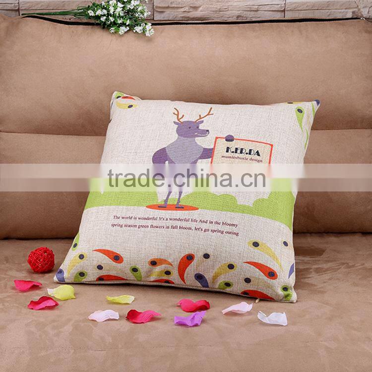 2015 ZAKKA printed hold pillow cow cartoon cotton and linen hold pillow household sofa cushion cover
