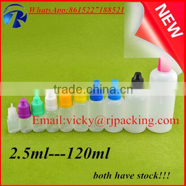 15ml PE Bottles With Childproof Cap Custom Labels