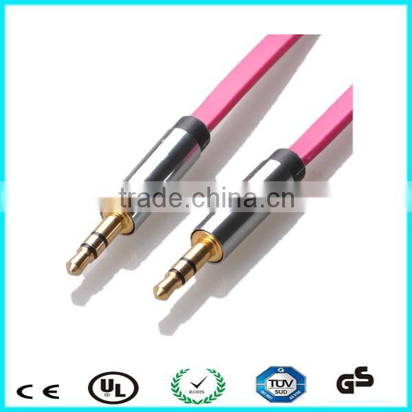 Male jack to jack aux 3.5mm flat aux cable
