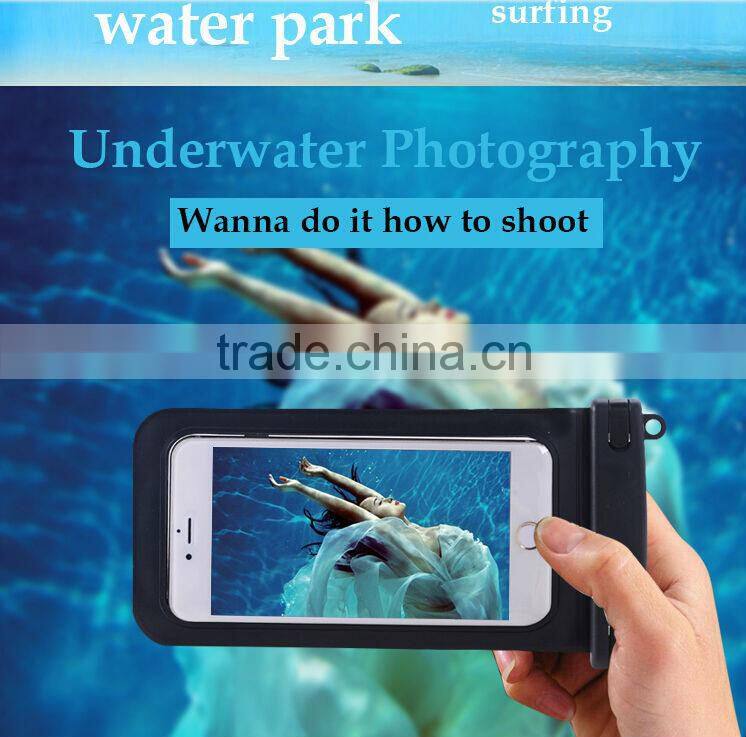 2016 Hot products cuniversal pvc mobile phone waterproof case,