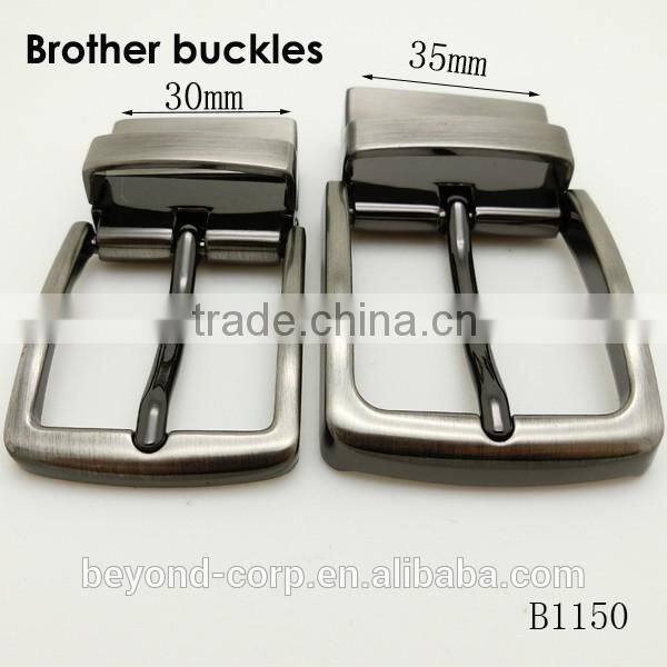metal turning belt buckle changeable pin buckle brother buckles