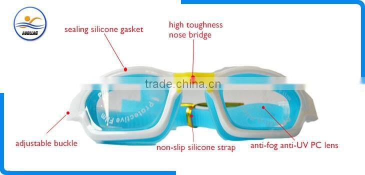The best price low MOQ safety and comfortable anti UV silicone swimming goggles