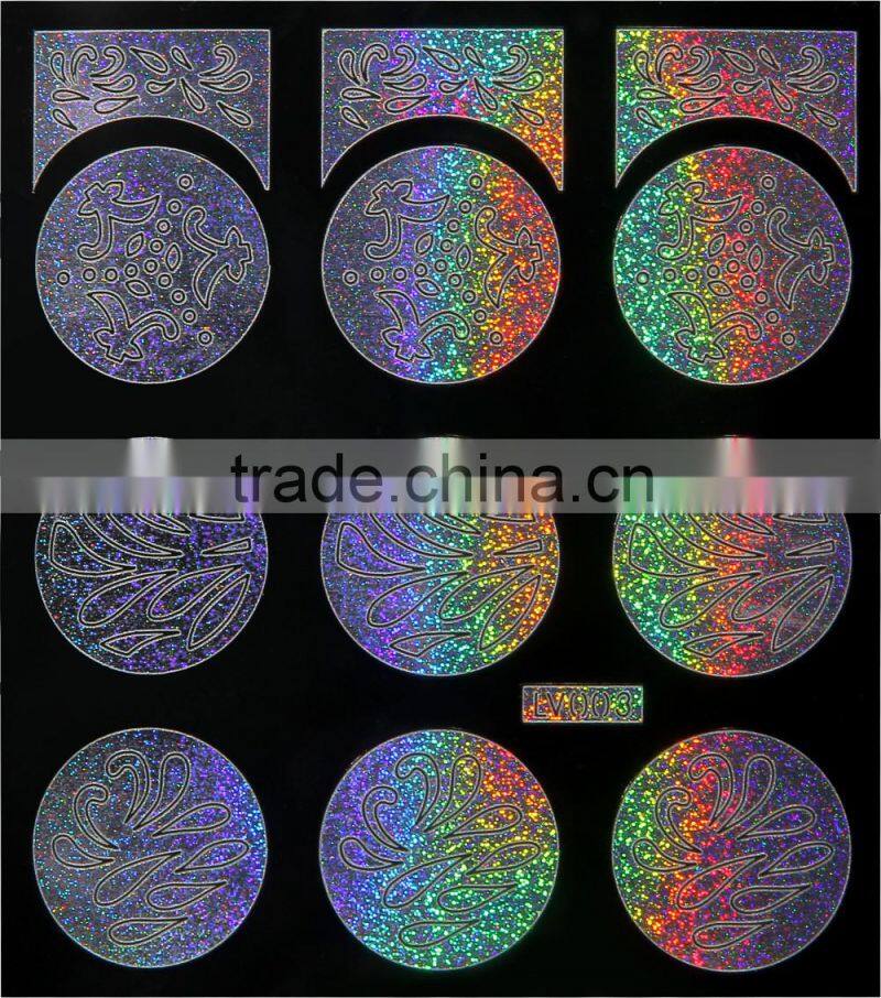 2016 Hot Selling Silver Laser Nail Art Stencil
