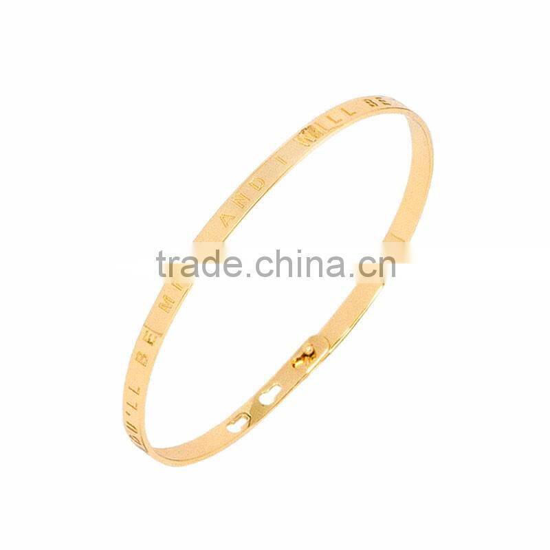 Memories Bangles with Customize Design Word 'YOU'LL BE MINE AND I WILL BE YOURS' with 4mm/7mm Width