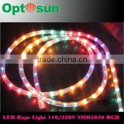 CE RoHS decoration Wateproof DC12V 24V AC120V 220V remote control led led rope light manufactures in china
