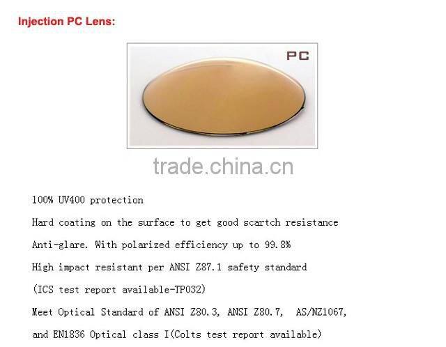 polycarbonate sunglasses PC injection lenses