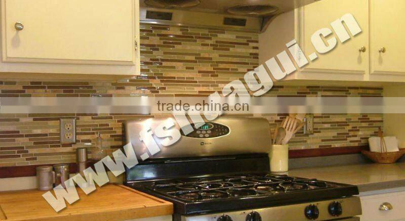 15x15 8mm thickness while marble mosaic HG-ST8014