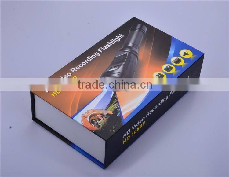 Waterproof IP56 video recording flashlight support long time recording