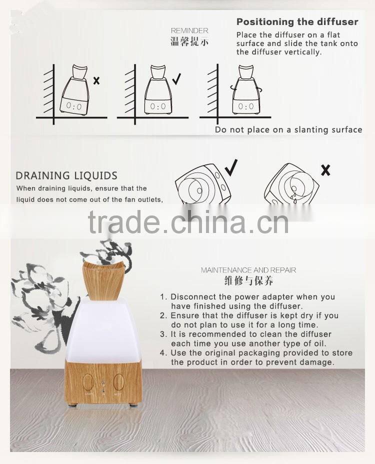 Wood grain ultrasonic humidifier atomizer aroma diffuser room air mist purifier