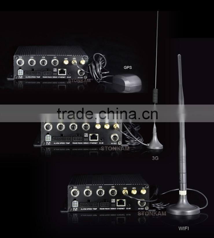 H.264 compression high video quality 4ch bus mobile dvr
