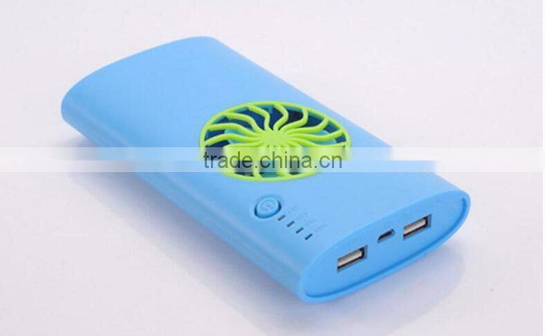 electric fan portable charger 7800mAh fans power bank for cell phone