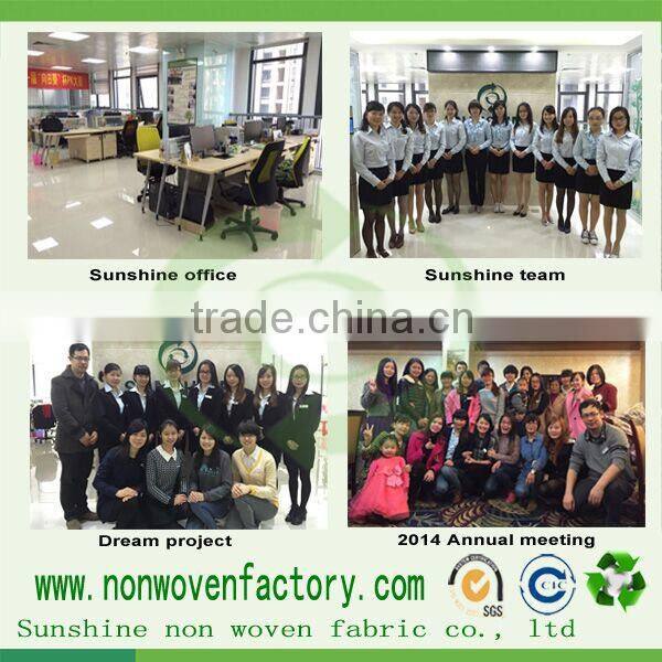 China factory non woven fabric company spunbond fabric white tablecloths