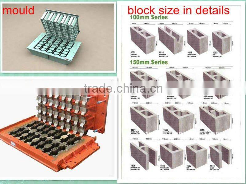 QT3-15 interlocking paving block machine price, cement hollow block moulding machine