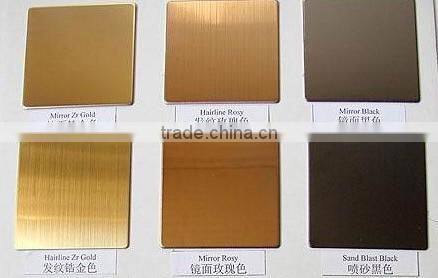 Certificated fabrication decorative color mirror finish stainless steel 316 sheet