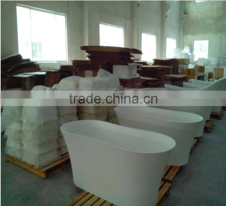 restaurant artificial stone bathtubs adult removable tub,White artificial stone bathtubs, freestanding solid surface bathtub