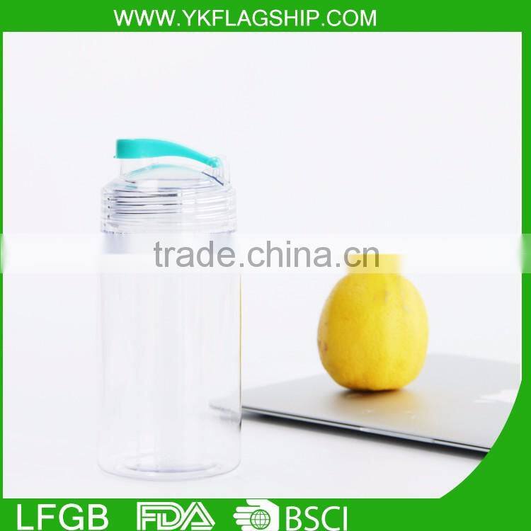 Plastic function joyshaker sport water bottle/fitness joyshaker water bottle