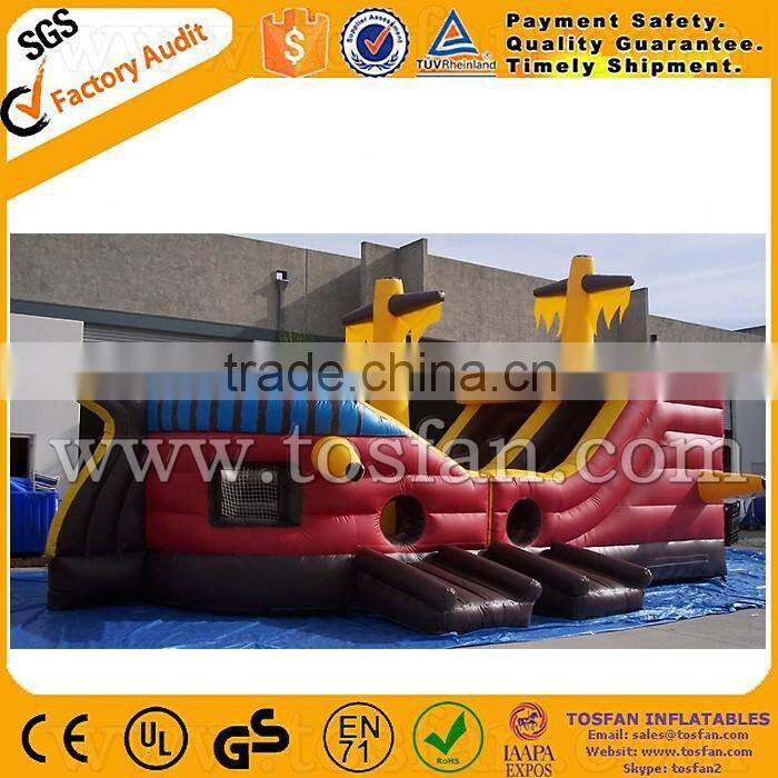 giant inflatable bouncy pirate ship,jumping castle combo A3061