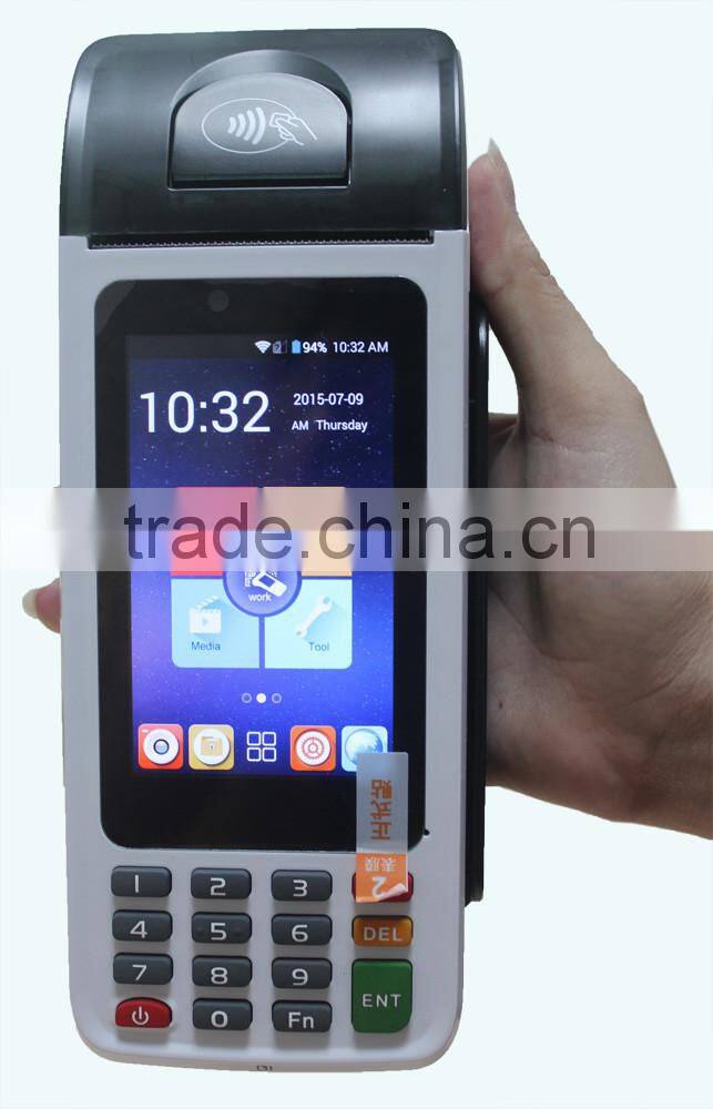 Payment Portable POS Terminal with Android OS,Printer,RFID,MSR,Bluetooth,Wifi,3G,GPS,Camera,EMV