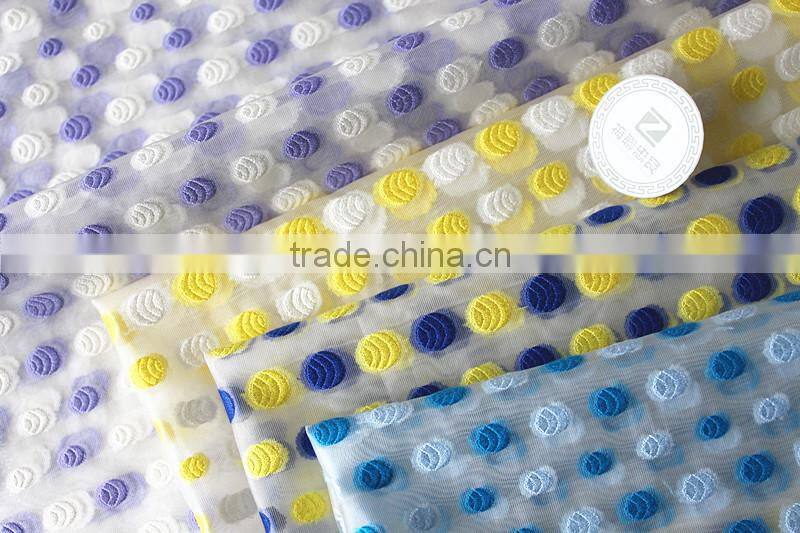 Colorful jacquard swiss voile lace for fashion dress tulle organza special styles designed