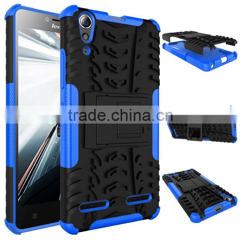 Ultra High Quality armor rugged kickstand heavy duty TPU+PC 2 in 1 case For Lenovo A6000/A6000 Plus Hard case lowest price