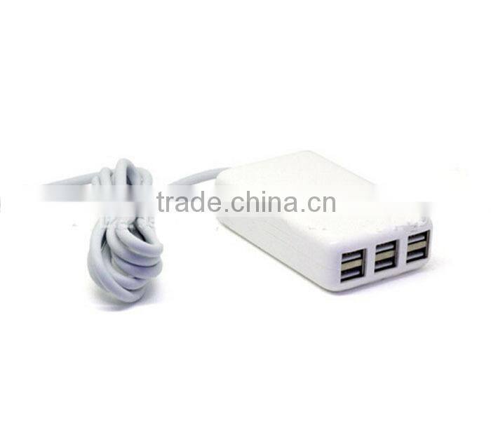 6-Port USB AC Power Charger Adapter AU/EU/US/UK Plug For iPhone HTC SAMSUNG