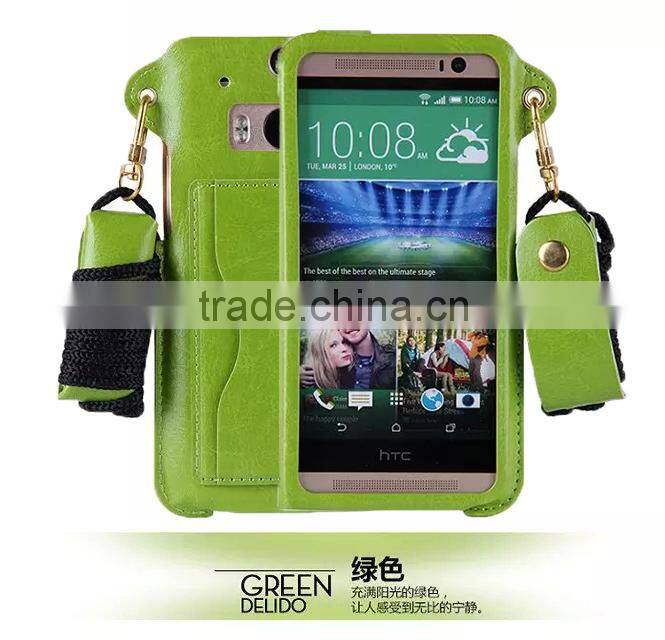 For HTC one m8 pu leather case,wallet cover mobile phone case for HTC one m8