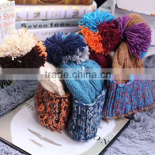 wholesale fashion ladies wool winter beanie hats womens winter knitted hat