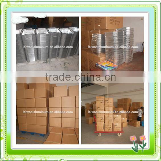 Disposable 3 compartments Aluminum Foil Food tray with lid