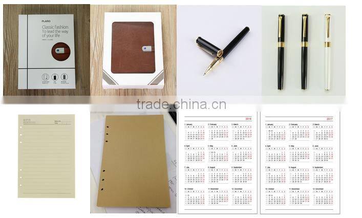 Custom 2017 PU Filler Paper Diary Notebook with Pen and USB and Calculator