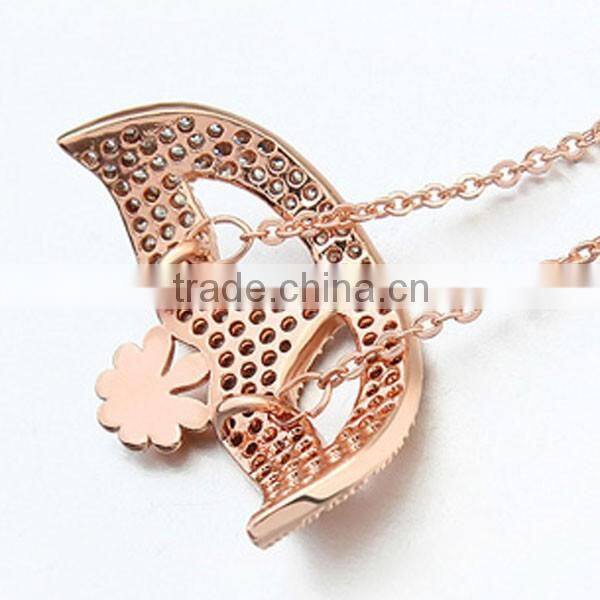 High Quality Mask Design Gold Plating AAA Zircon Necklace