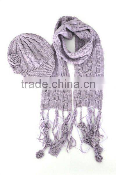 fashion wool hats,scarves & gloves sets