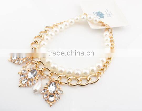 Hot Selling Pearl Choker Collar Vintage Pendant Statement Necklace Women Necklaces & Pendants Fashion Necklaces for Women 2014