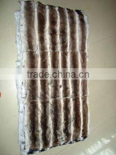 rex rabbit fur plate, dyed chinchilla grey
