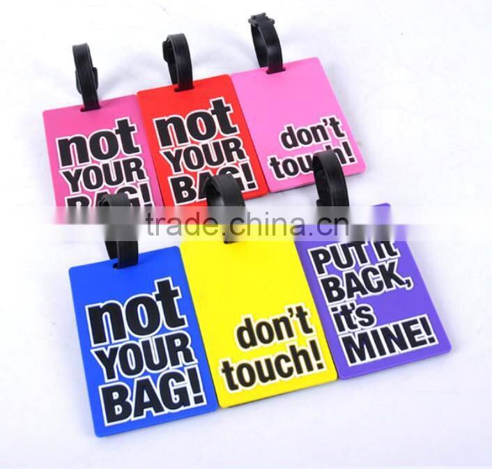2014 promotional fancy gift custom 3d pvc luggage tag
