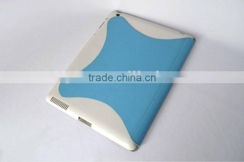 Blue PU Leather With Plastic basic Tablet Pc Pouch Bag