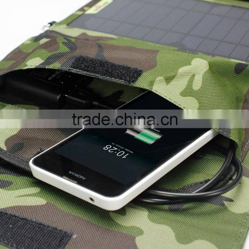 Dual USB 5V 1A/2A foladable and portable flexible solar panel charger