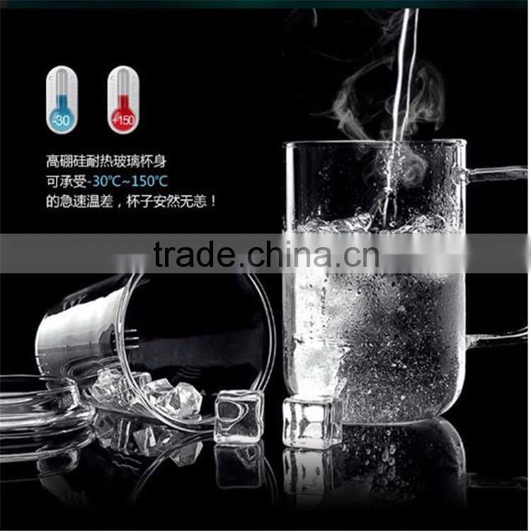 Mouth-blowing heat resistant borosilicate glass tea cup/pot Fashion glass cup 400ml ,promotional gifts