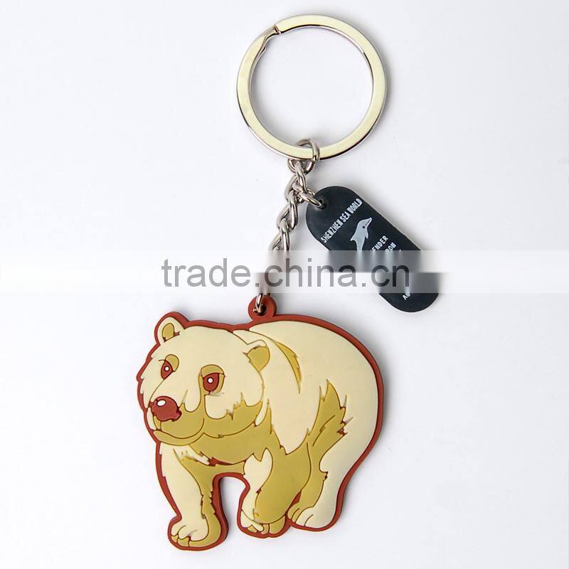 Custom eco-friendly promotional injection rubber keychain